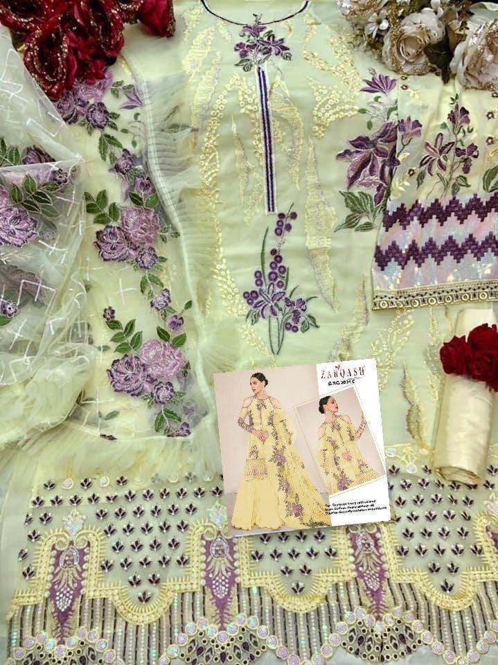 Z 2024 By Zarqash Georgette Pakistani Salwar Suits Wholesalers In Delhi